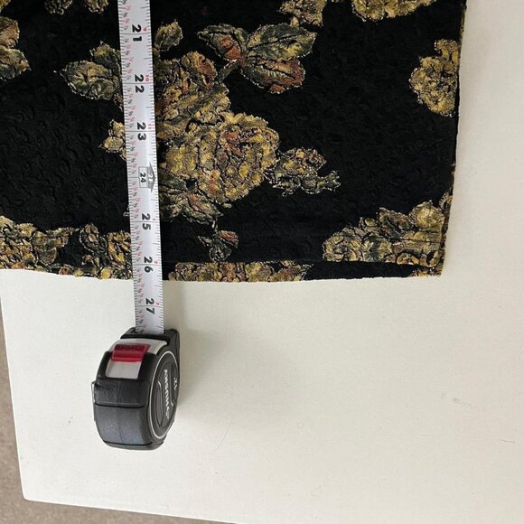 vintage 90s black floral whimsygoth grunge button up - Picture 6 of 7